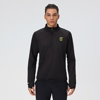 马孔多（macondo）男子轻量保暖运动卫衣 跑步训练长袖 空气胶囊科技面料套头衫 黑色 L