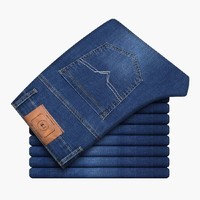 真维斯户外运动秋季男士直筒青少年棉质牛仔裤男装 蓝色 【009】 32