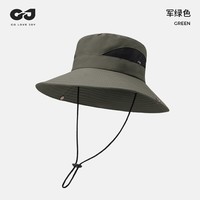 GOLOVEJOY夏季防晒渔夫帽男女士户外登山帽钓鱼舒适透气遮阳太阳帽 【XMZ74】军绿色 均码