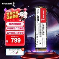 长城（Great Wall）1TB SSD固态硬盘 M.2接口(NVMe协议)PCIe 3.0 GW3300系列 