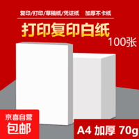 【开学好物】A4打印纸复印纸 70g整箱 a4纸 学生双面草稿纸凭证纸画画纸 办公室办公优选白纸 【限拍2单】A4-70G小包100张