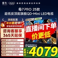 TCL雷鸟电视 65鹤7 PRO 25款 65英寸 QD-MiniLED 高阶VA 背光分区 高对比 家电国家补贴电视不反光 65英寸 无开机广告 65R795C