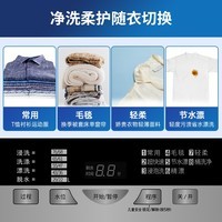 松下(Panasonic)波轮洗衣机全自动10公斤 节能省水智能洗 线屑收集 柔顺剂投放口 大容量桶洗净 XQB100-TSWTS