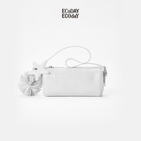 ECODAY春夏新品笔筒包迷你小包包笔袋单肩斜挎手机包送女友礼物 纯白 高端实用走心生日礼物送女生