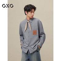 GXG男装廓形衬衫24秋新品 灰色 175/L