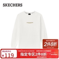 斯凯奇（Skechers）新年礼物男女同款休闲针织长袖T恤衫L325U096