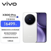 vivo X300 Pro 卫星通信版 16GB+512GB 简单白 蔡司2亿APO超级长焦 蓝图影像双芯 拍照 AI手机