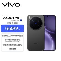 vivo X300 Pro 卫星通信版 16GB+512GB 纯粹黑 蔡司2亿APO超级长焦 蓝图影像双芯 拍照 AI手机