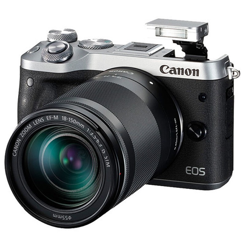 佳能(canon) eos m6银 (18-150mm) 数码微单相机 单镜头套装 约2420万