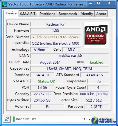 SSD-ZӲ̼⹤ߺ AMD SSDʾɶ 