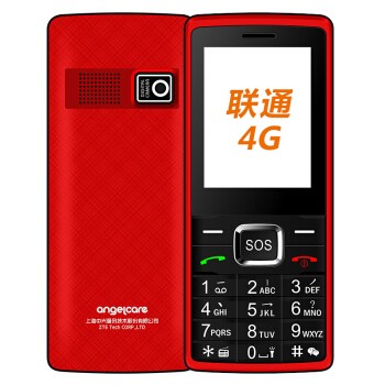 守护宝 上海中兴 K188 老人手机 4G学生备用功能机 红色 联通4G图片