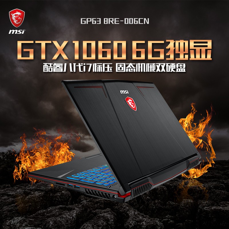 MSI/΢ GP63 8RE-006CN 8I7 GTX1060ԳԼϷʼǱ15.6ӢͼƬ