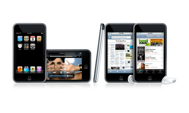 iPod Touch（第一代）[2007]iPhone1发布几个月后，苹果公司发布了第一代iPod Touch，为用户提供类似的iOS体验，这些用户不愿立刻接触苹果公司提出的蜂窝功能。