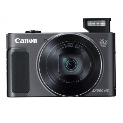 佳能（Canon）PowerShot SX620 HS 数码相机 家用办公旅游长焦机 25倍变焦 黑色 锂电池 送大礼包