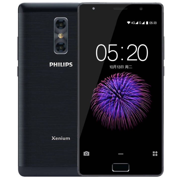 飞利浦（PHILIPS） X598 全网通4G智能手机 双卡双待 5.5英寸4G+64G 曜石黑