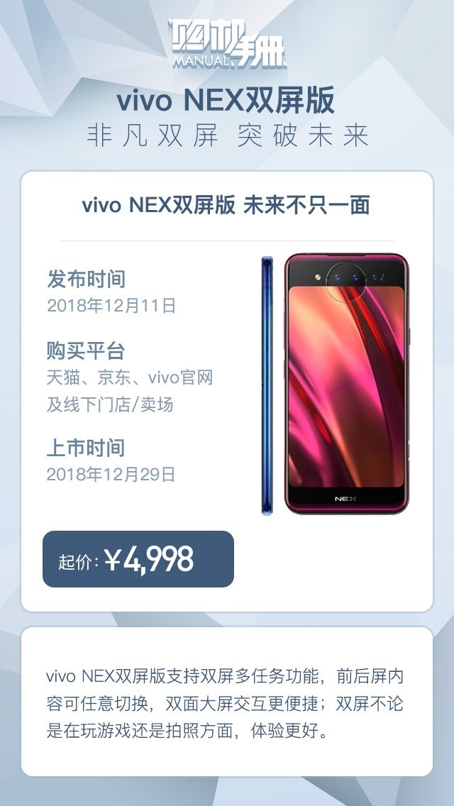 4998Ԫλþϲ vivo NEX˫湺ֲ