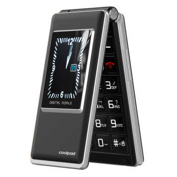 酷派(coolpad) v66 移动/联通 翻盖老人手机 儒雅黑图片