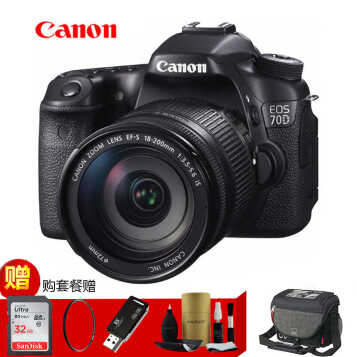 ܣCanonEOS 70D ж˼뵥/ ׻ 18-200׻ 64G˾UVװ
