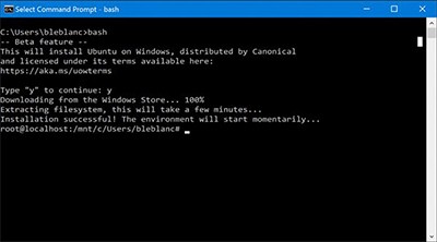 Win10预览版14316开启Linux Bash命令行方法