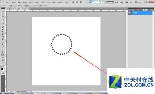 PS如何绘制一个虚线圆