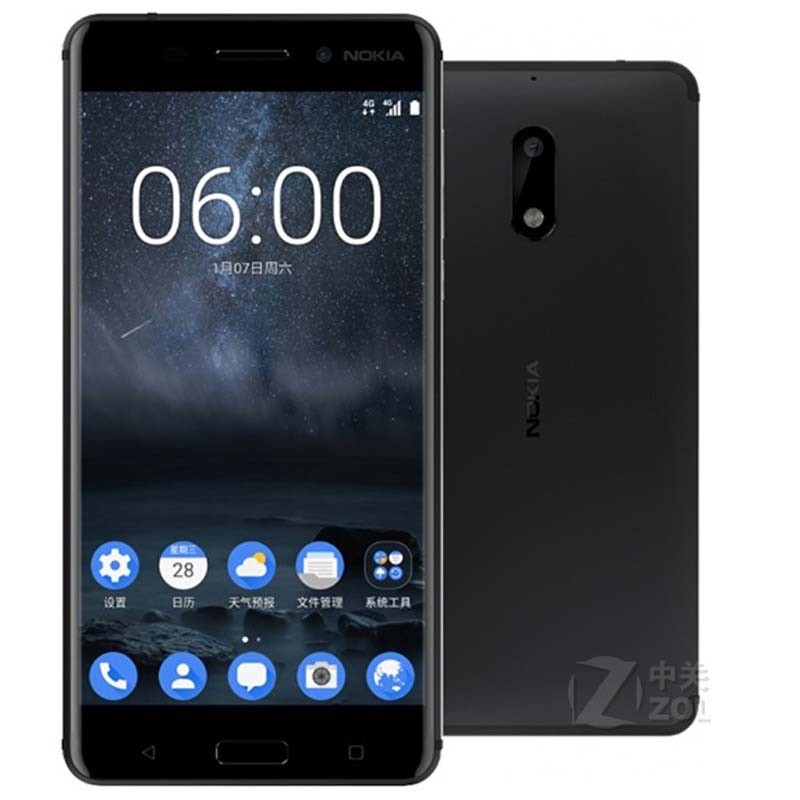  Nokia 6 (Nokia 6) first generation Nokia TA-1000 4GB+64GB black metal body dual card mobile Unicom 4G phone 64G version XY pictures