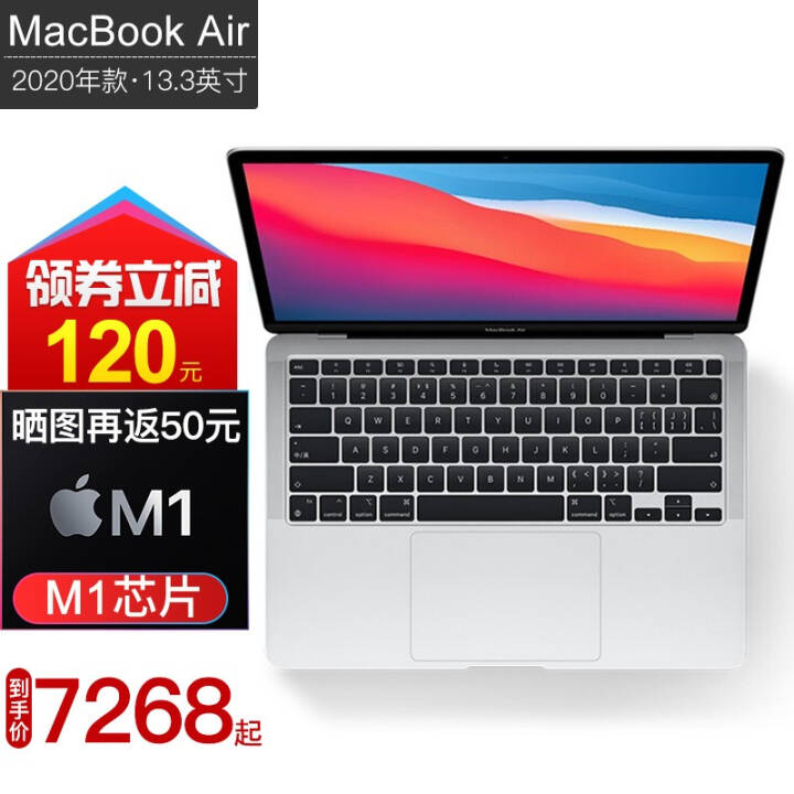 ƷСAPPLEƻ 2020¿ MacBook Air 13.3 M1оƬᱡʼǱ       ɫ    8M1оƬ 8G+256G ٷͼƬ