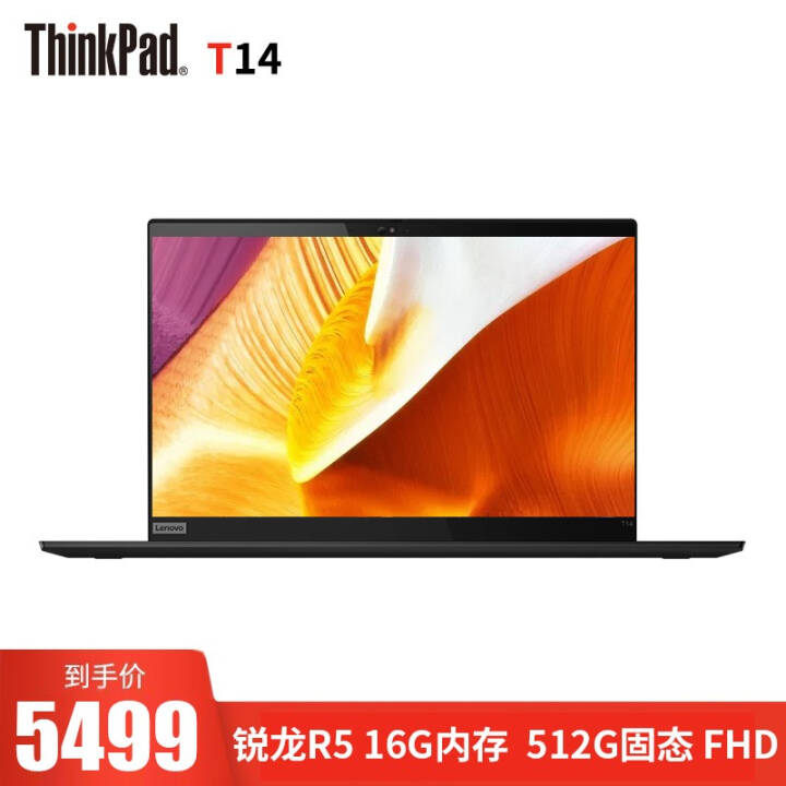 ThinkPad T14 14Ӣᱡ칫ϷʼǱ AMD R5-4650U 16G 512G@01CD FHD ָʶͼƬ