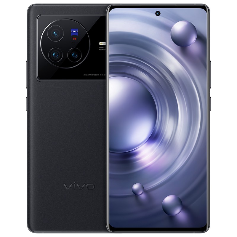 vivo X80 8GB+256GB 至黑 蔡司专业影像 天玑9000旗舰芯片 双电芯80W闪充 全新5G智能拍照全网通手机图片