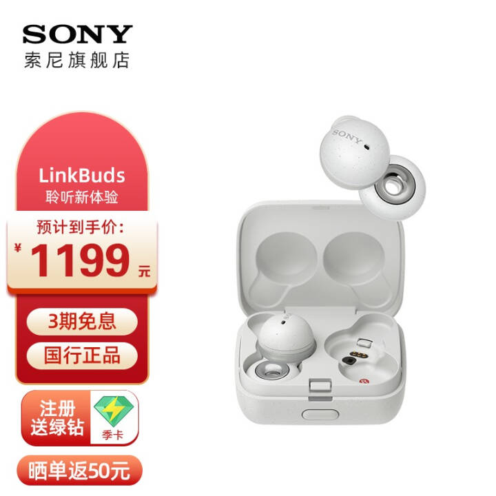 SONY  LinkBuds ߿ʽ IPX4ˮ Ĥ ͨ ɫͼƬ