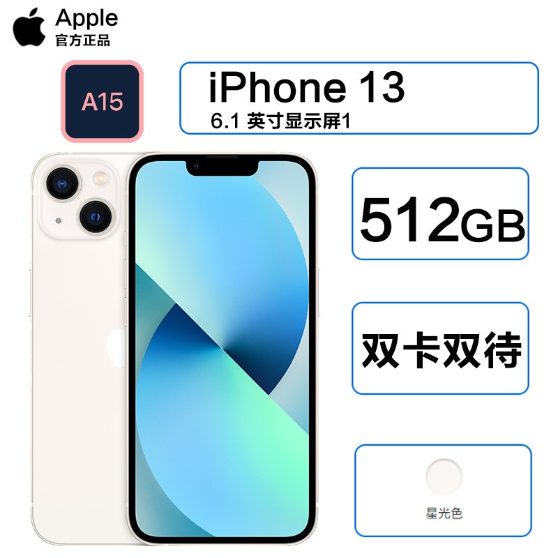 2021¿ ƻApple iPhone 13 512G ǹɫ ƶͨ5Gȫֻͨ ˫˫ ȫδ ۰ͼƬ