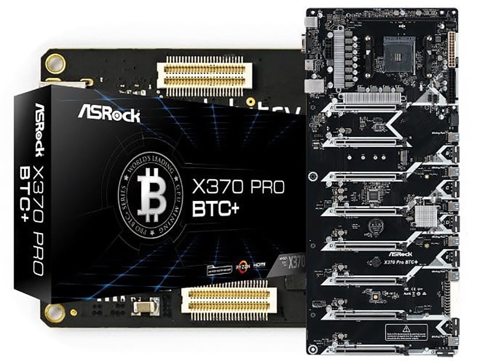 14路显卡挖矿：华擎X370 Pro BTC+主板