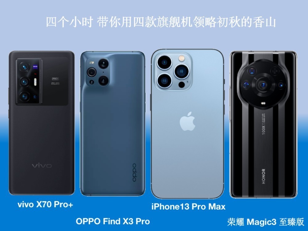 【高清图】vivo/OPPO/苹果/荣耀 香山拍照横评