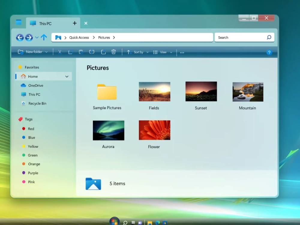 基于Fluent设计语言 2022版Windows Vista亮相