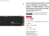 ѷPrime Day٣Ӣ콢PCIe 5.0 SSD T700 4TBʷͼ