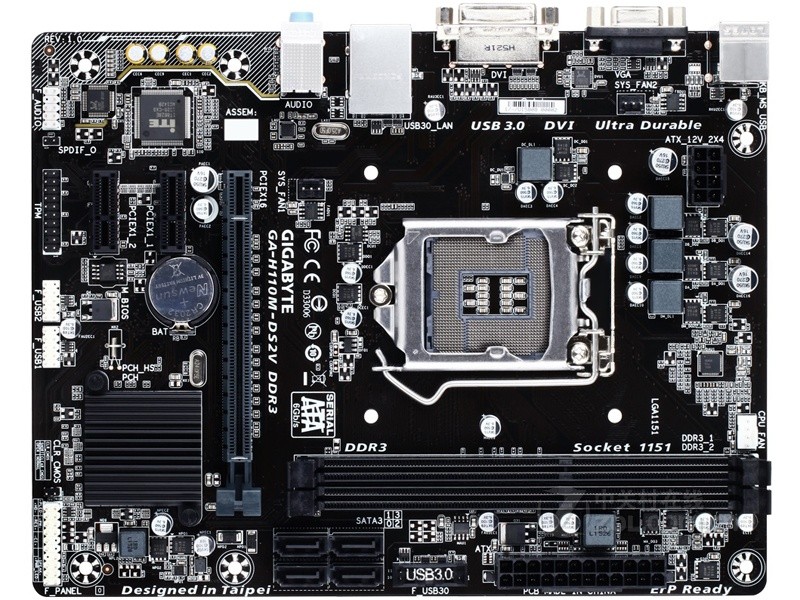 技嘉(gigabyte) H110 H110M-DS2V DDR3(rev.1.0)