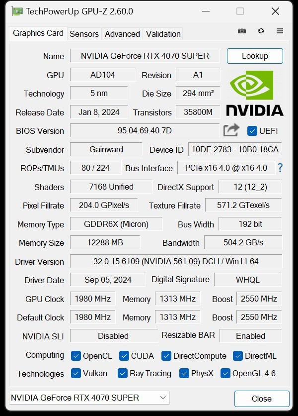 RTX 4070 SUPER ̤ѩ 񻰶ưԿ 