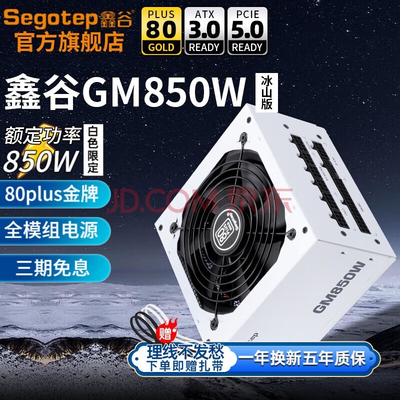 鑫谷（Segotep）电源 GM850W台式机电源模组电脑组件主机机箱 金牌全模GM850W冰山版支持ATX3.0
