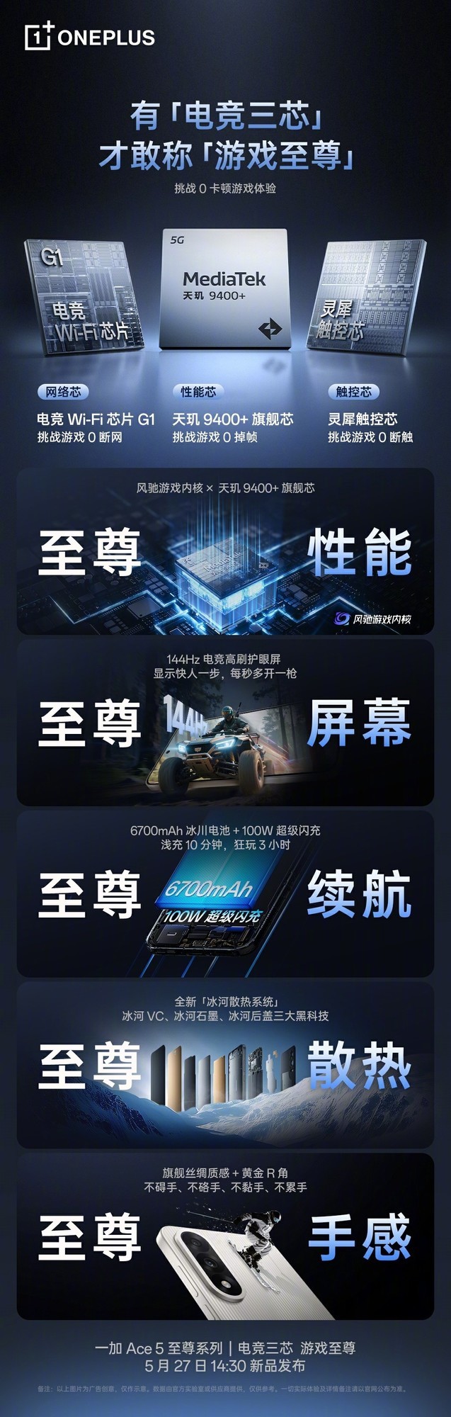 一加 Ace 5 至尊版发布,“电竞三芯”重构游戏体验