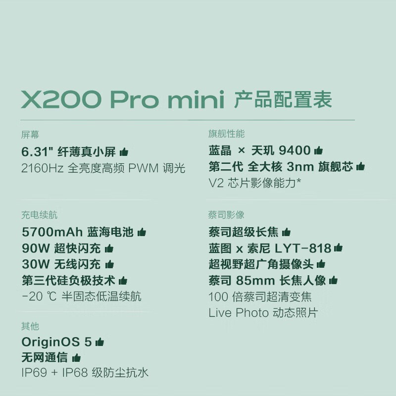 vivo X200 Pro mini 5Gֻּ5017Ԫ