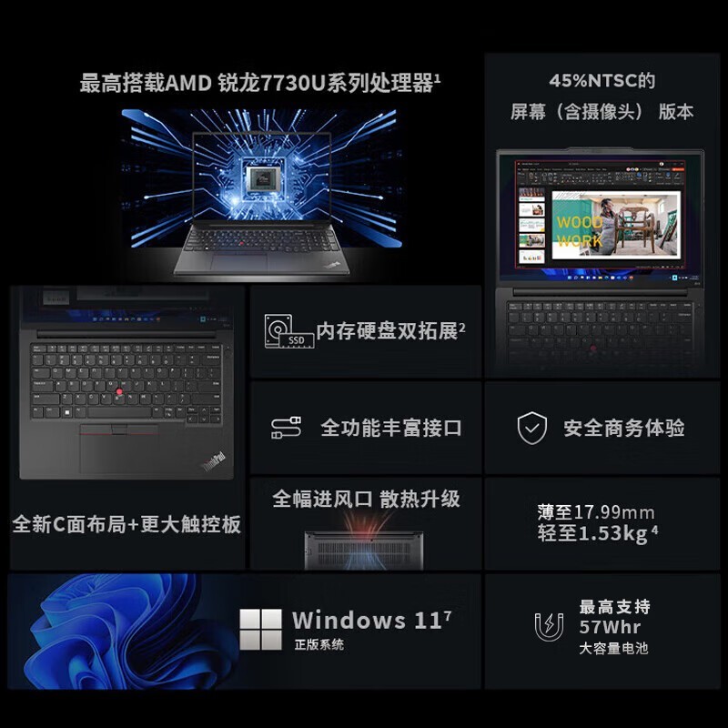 ThinkPad E14笔记本限时特惠3095元