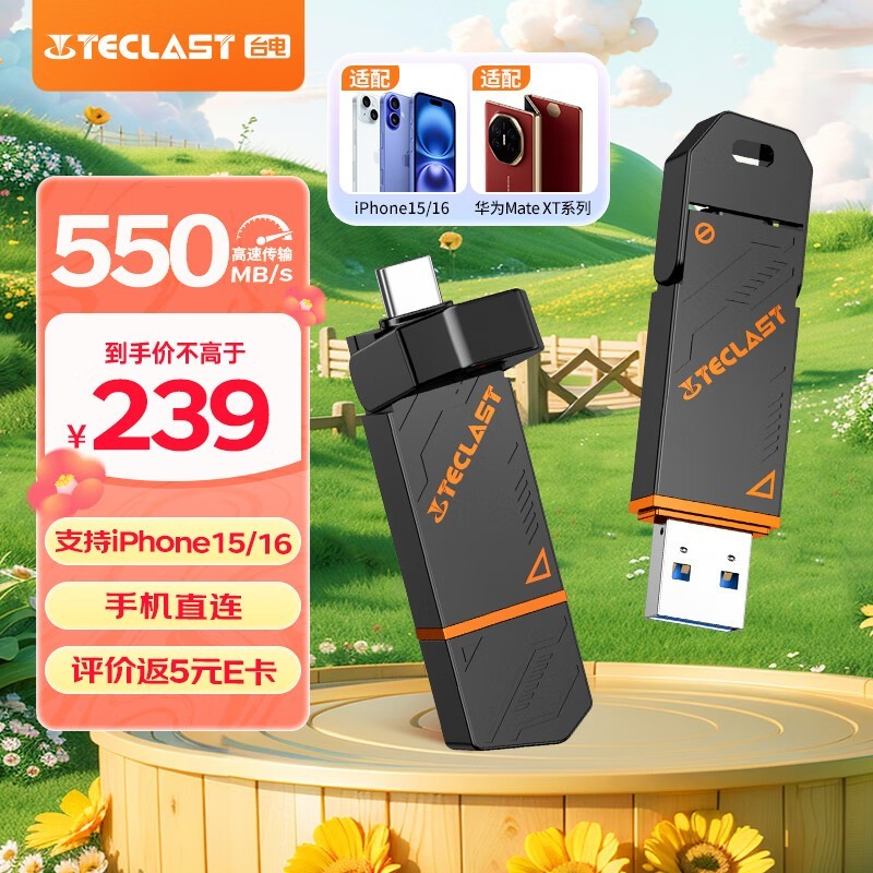 ̨512GB Type-C USB3.2̬U˫ӿƸٴ