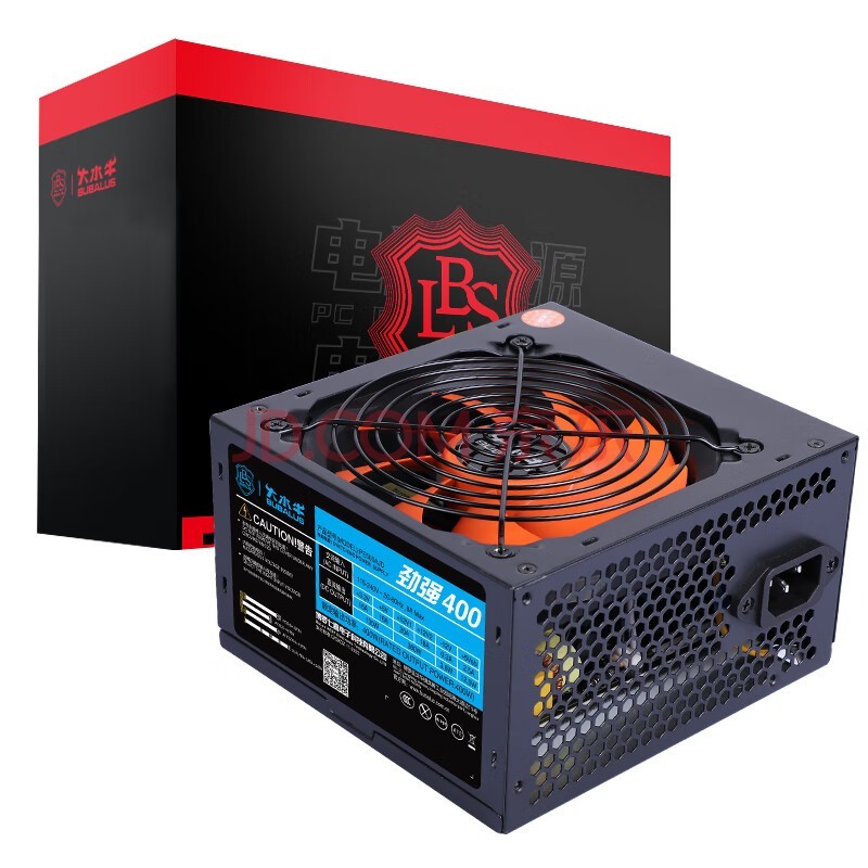 大水牛（BUBALUS）额定400W 劲强400台式电脑电源（12CM风扇/智能温控/支持背线/宽幅电压/低待机功耗）