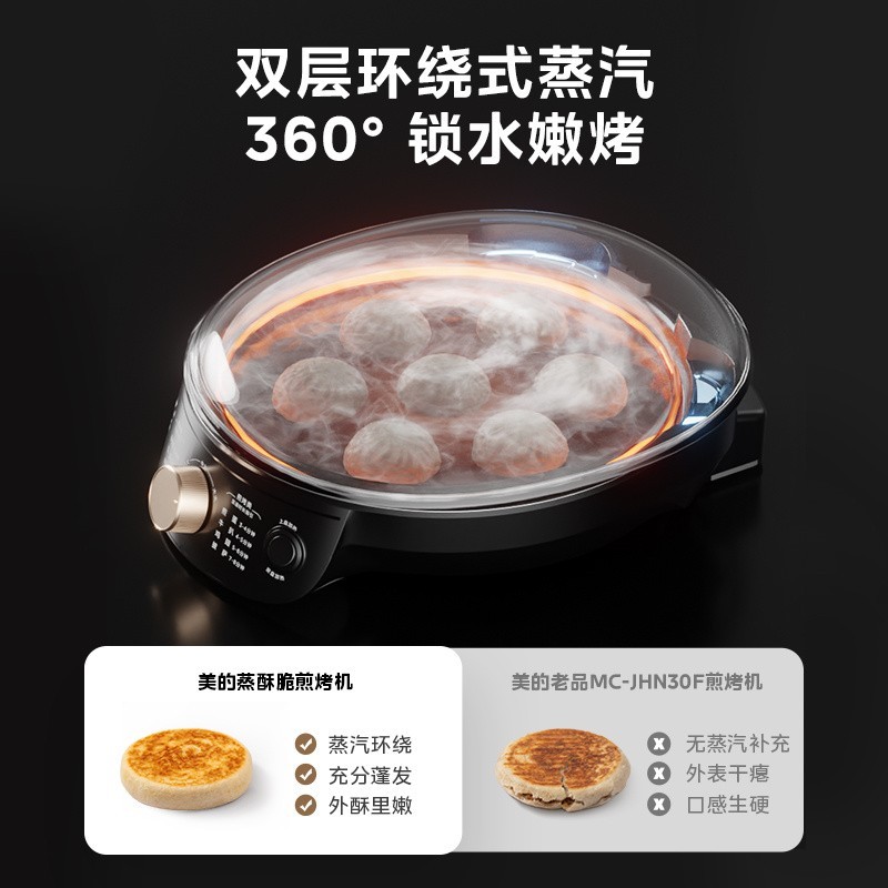 美的 电饼铛家用双面加热