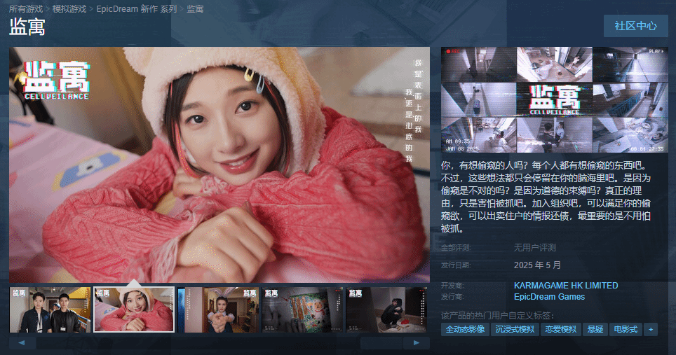 真人悬疑监视影游: Steam新作揭秘,美女隐私挑战者