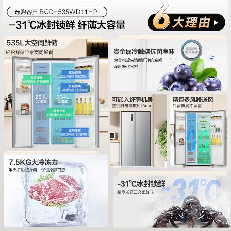 ���� BCD-535WD11HP ˮ���ű���ֻҪ1400��