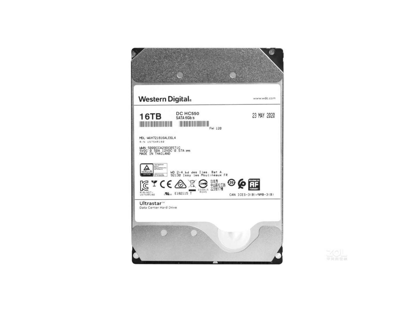  Ultrastar DC HC550 16TB 7200ת 512M SATA3WUH721816ALE6L4