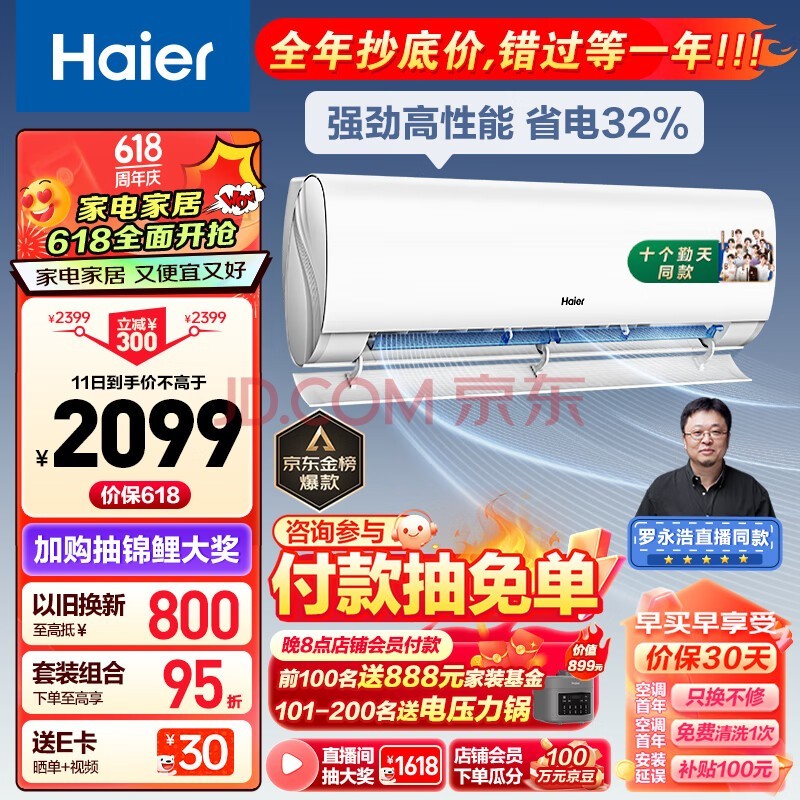 Haierˬ 1ƥһƵ ů ڹʽյһ ҿյ ý KFR-26GW/B5LAA81U1Ծɻ
