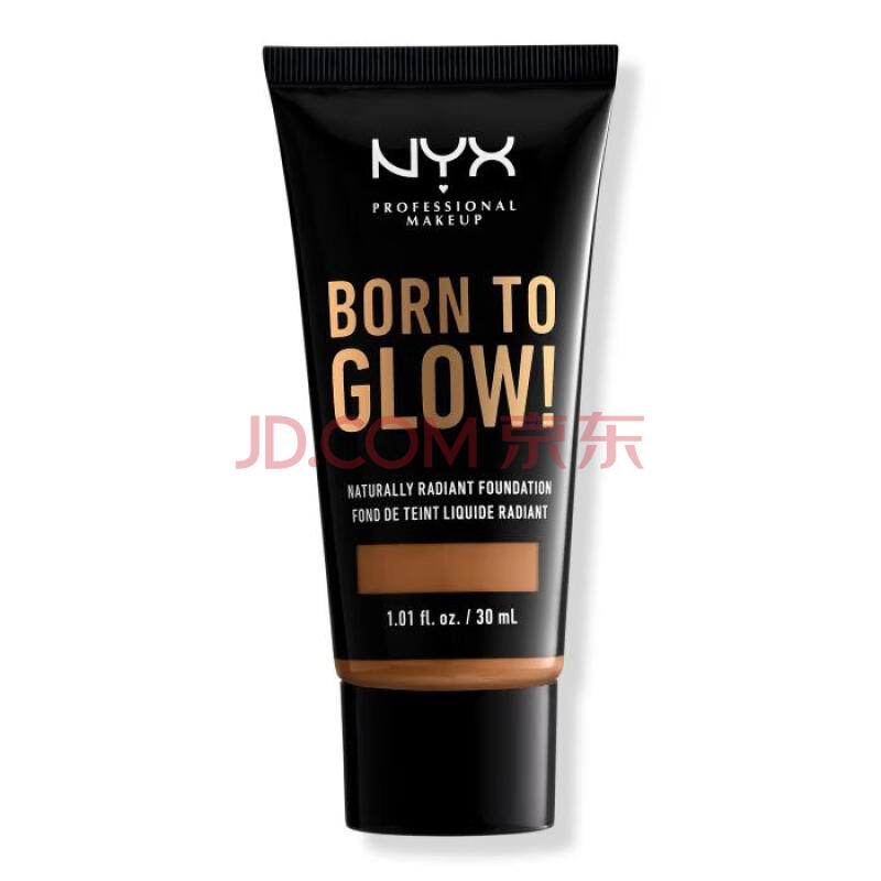 NYX Professional Makeup 中度遮瑕自然亮泽粉底模糊毛孔柔焦效果保湿滋润 Almond  30ml