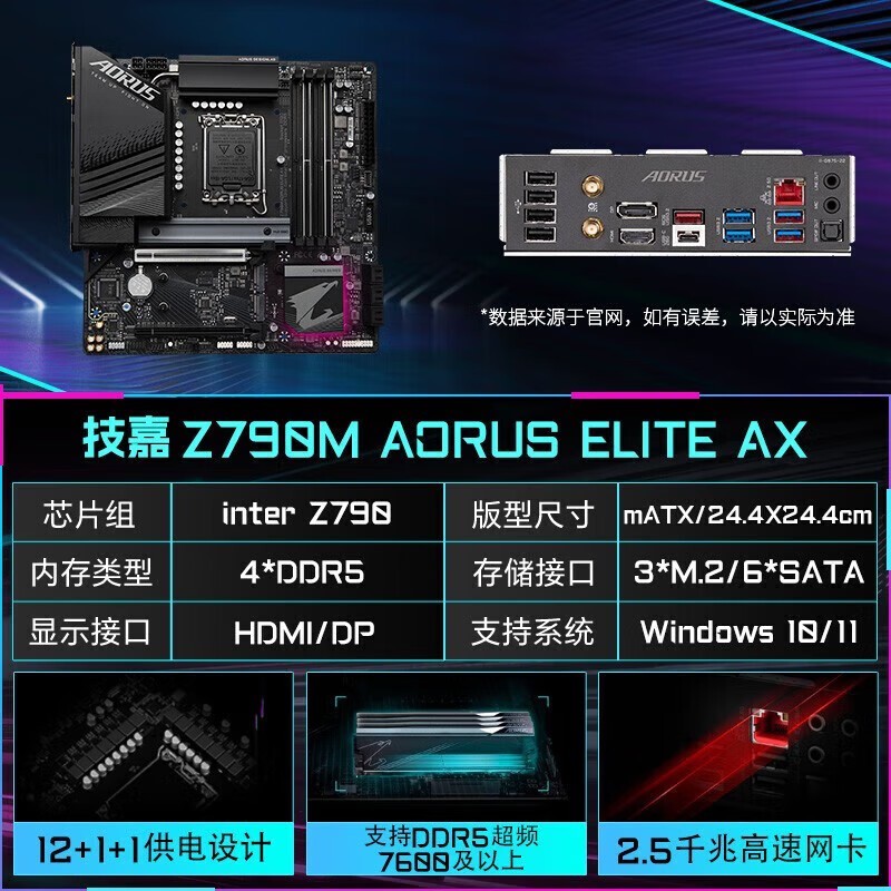 Z790M AORUS ELITEСWiFi i7װ3499Ԫ