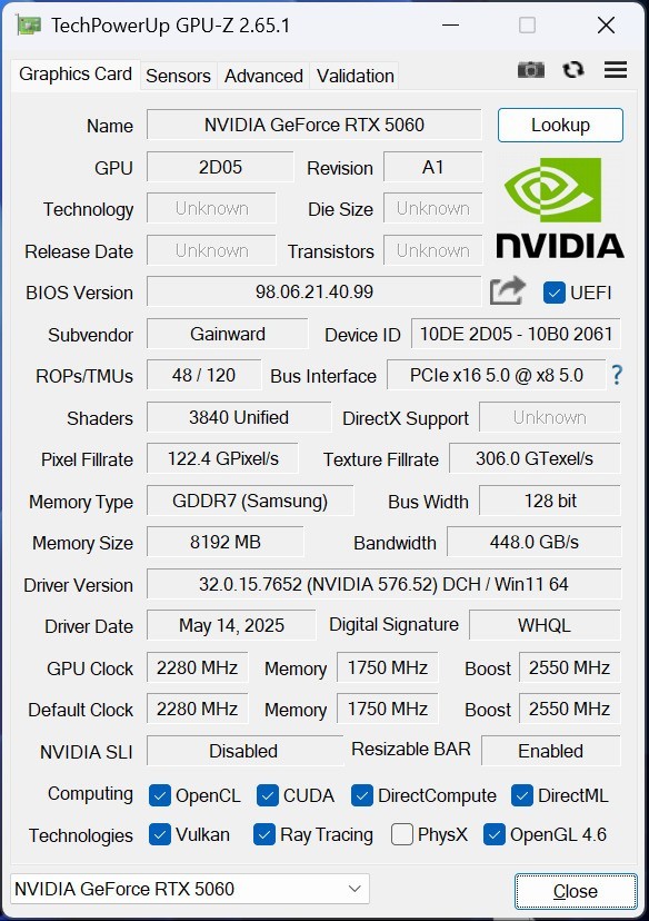  GeForce RTX 5060 OCԿ ɢȱ־ Сֵ